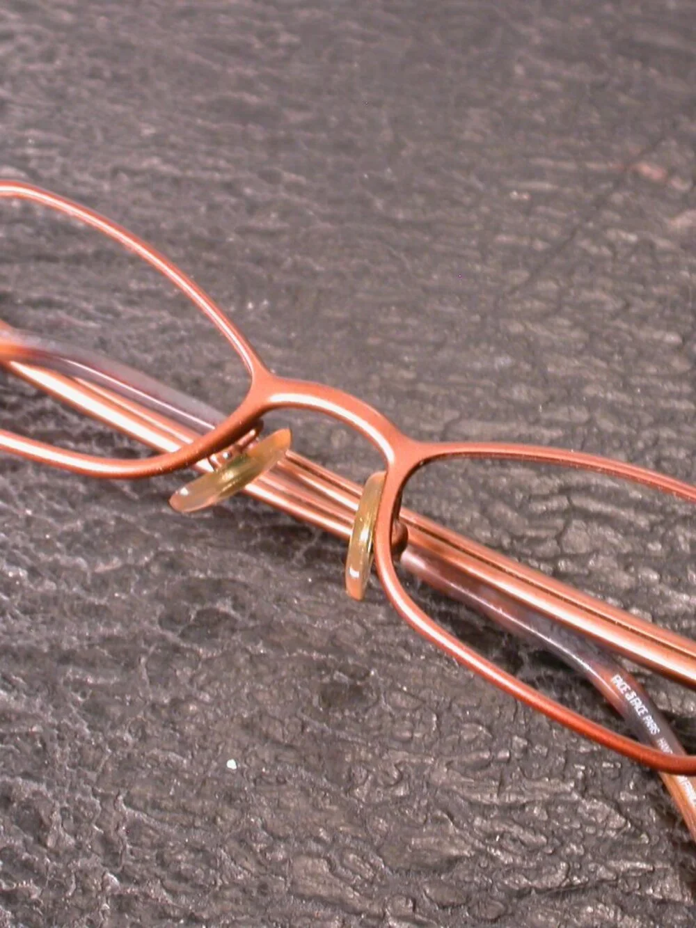 Face A Face Steps Bronze Orange Metal Stylish Eyeglasses Hand Made in France
